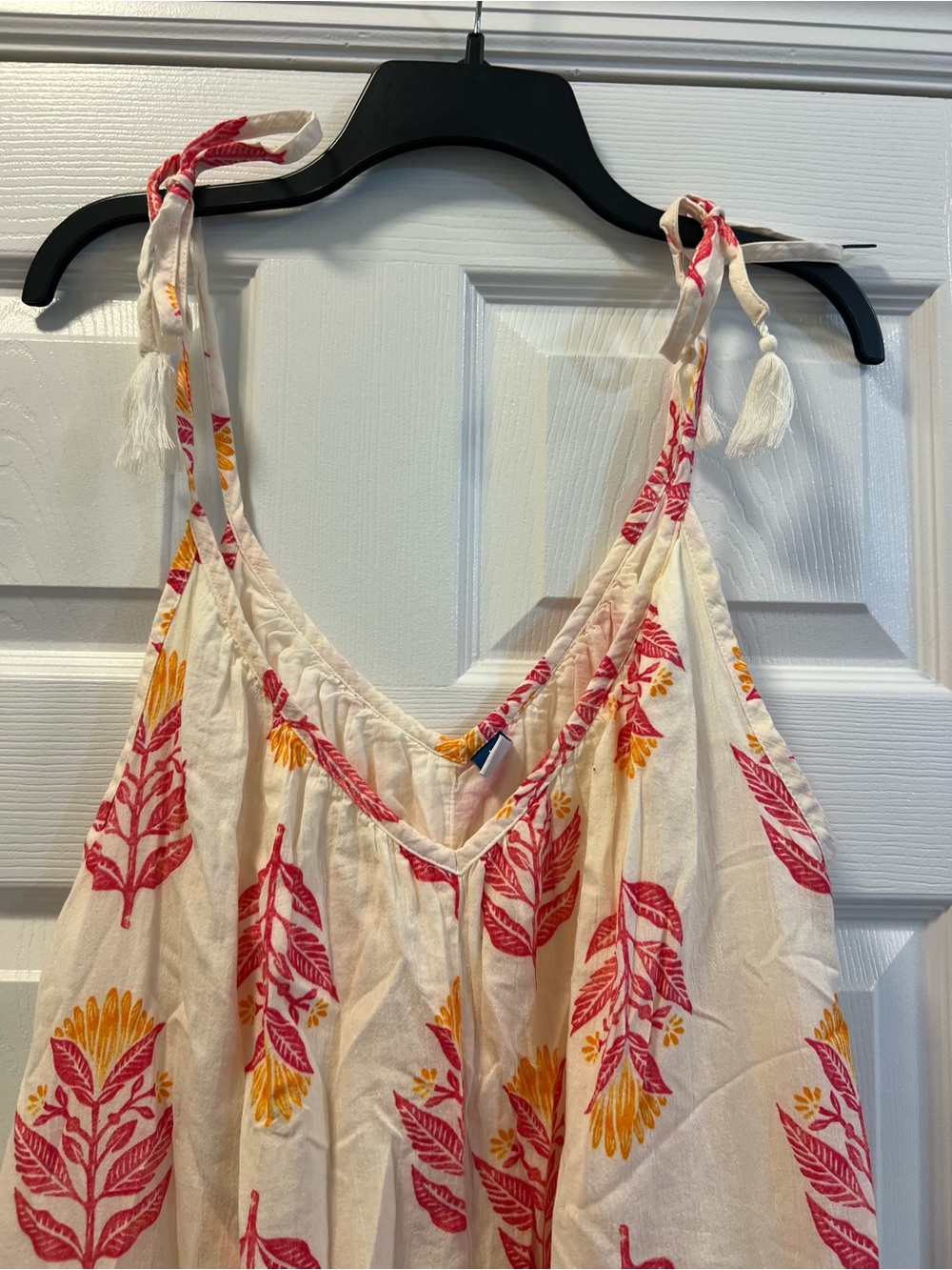 Old Navy Cream Maxi Dress with Pink and Yellow Floral Print - Picture 3 of 6